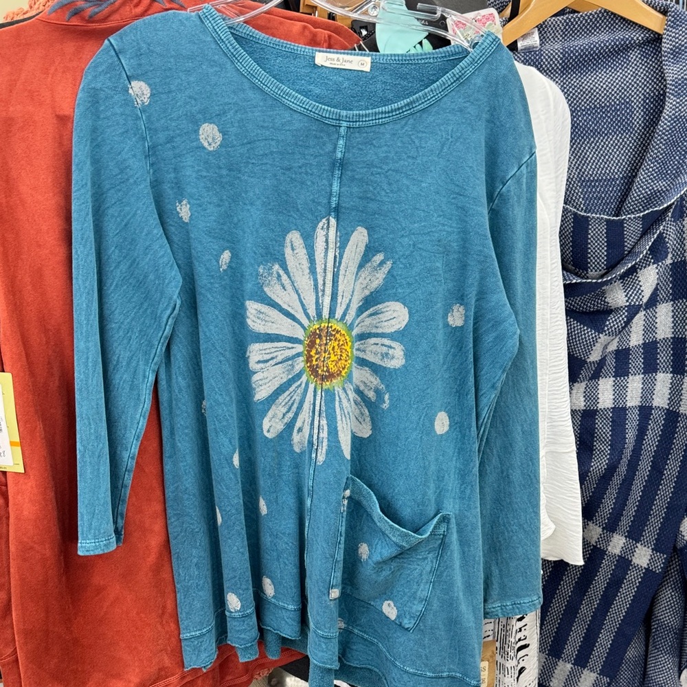 Blue Floral Women's Sweatshirt